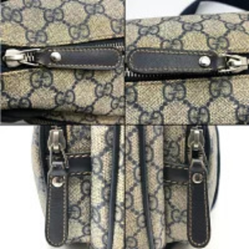 Gucci Crossbody GG Blue Shoulder Bag Logo Supreme Beige Navy Canvas - Picture 6 of 13
